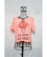 Ao nu crop top Ice cream