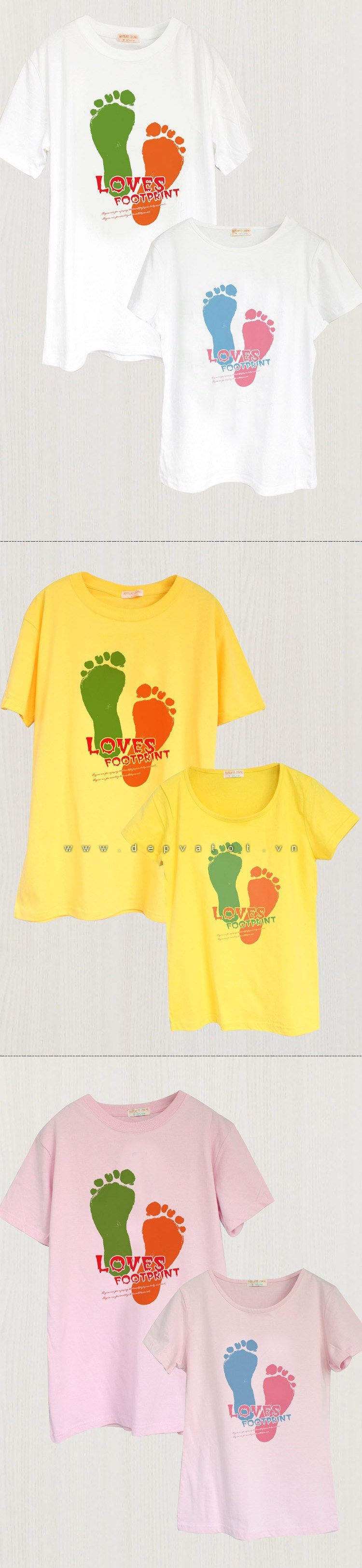 ao cap doi yeu thuong love foot print